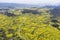 Aerial view of rapeseed flowers in Luoping, Yunnan - China