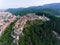 Aerial view of Rasnov Fortress Romania