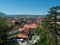 Aerial view of Rasnov, Romania