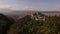 Aerial view of Rasnov town and Fortress