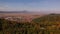 Aerial view of Rasnov town and Fortress