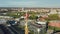 Aerial view of Red Ruby Star - Symbol of the Soviet Communist era in Leipzig, Germany