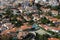 Aerial view of residential buildings