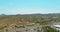 Aerial view of residential district at suburban development with a american Fountain Hills town near mountain desert in