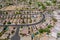 Aerial view of residential district at suburban with mixed new development a Avondale near Phoenix Arizona USA