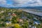 Aerial view of residential houses at Launceston, Tasmania