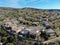 Aerial view of residential modern subdivision luxury house.