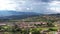 Aerial view of a residential neighborhood in Villa de Leyva. Colombia