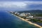 Aerial view of the resort coast of Vietnam