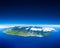 Aerial view of Reunion Island