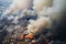 Aerial view reveals landfill inferno, stark environmental crisis amid trash