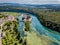 Aerial view of the Rheinau Abbey Islet