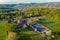 Aerial view of the Rhine Valley and Remagen  countryside  Germany