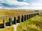 Aerial view of Ribblehead viaduct, located in North Yorkshire, the longest and the third tallest structure on the Settle-Carlisle