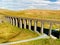 Aerial view of Ribblehead viaduct, located in North Yorkshire, the longest and the third tallest structure on the Settle-Carlisle