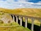 Aerial view of Ribblehead viaduct, located in North Yorkshire, the longest and the third tallest structure on the Settle-Carlisle