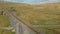 Aerial view of Ribblehead viaduct, located in North Yorkshire, United Kingdom