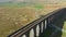 Aerial view of Ribblehead viaduct, located in North Yorkshire, United Kingdom