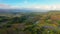 Aerial view of rice plantation,terrace, agricultural land of farmers. Tropical landscape with farmlands on island Luzon