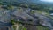 Aerial view of rice terraces in the mountains of northern Thailand. Beautiful scenery of the terraced farming season