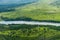 Aerial view of river Carrao