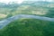 Aerial view of river Carrao