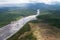 Aerial view of river Carrao