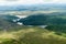 Aerial view of river Carrao