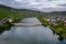 Aerial view of the River Moselle and the Village Piesport Germany