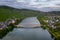 Aerial view of the River Moselle and the Village Piesport Germany