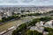 Aerial View on River Seine from the Eiffel Tower, Paris