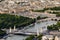 Aerial View on River Seine from the Eiffel Tower, Paris