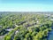 Aerial view riverside residential neighborhood near Colorado Riv