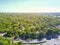 Aerial view riverside residential neighborhood near Colorado Riv