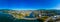 Aerial view of riverside of Swiss river Limmat in Zürich