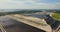 Aerial view of Riverview phosphogypsum stack, large open air phosphogypsum waste storage near Tampa, Florida. Byproduct