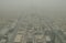 Aerial view of Riyadh in a sandstorm day