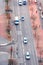 Aerial view on road with car traffic in Potsdamer Platz