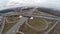 Aerial view on road junction of Moscow ring and New Riga highway