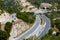 Aerial view of Road between Sitges and Castelldefels. Spain