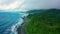 Aerial view of Roads on Mountain Along Pacific Coast in Taiwan