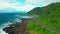 Aerial view of Roads on Mountain Along Pacific Coast in Taiwan