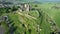 Aerial view of the Rock of Cashel, also known as Cashel of the Kings and St. Patricks Rock in Cashel, Ireland