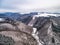 aerial view rock with medieval castle Ehrenburg near moselle river Brodenbach white winter snow wonderland forest hills