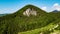 Aerial view of a rock in the Slovak Tatras