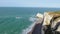 Aerial view of rocks in Etretat, Normandy, France, Europe