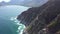 Aerial view of rocky coast of Atlantic ocean along scenic Chapmans peak drive