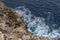 Aerial view of the rocky coast of Mallorca island