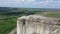 Aerial view of rocky mountain White Rock or Ak-Kaya Belaya Skala, Crimea.