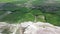 Aerial view of rocky mountain White Rock or Ak-Kaya Belaya Skala, Crimea.